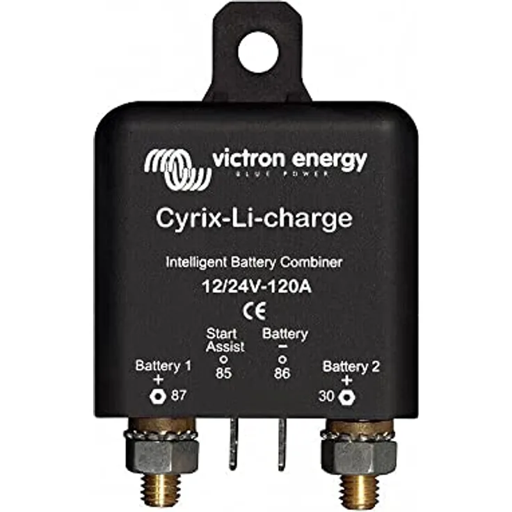 Victron Energy Cyrix-Li-Charge 24/48-120, intelligenter Batterieladegerät-Schutz mit 3 Sekunden Verzögerung und Zellüberspannungsschutz