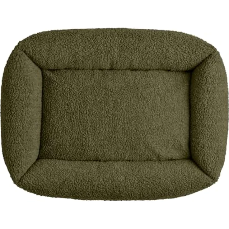 HUNTER Hundesofa KUMARA, Khaki, kuschelig weicher Teddyplüsch, rutschhemmende Unterseite, wendbares Innenkissen, großzügige Füllung, maschinenwaschbarer Bezug, Größe: 100 x 70 cm – Bild 2