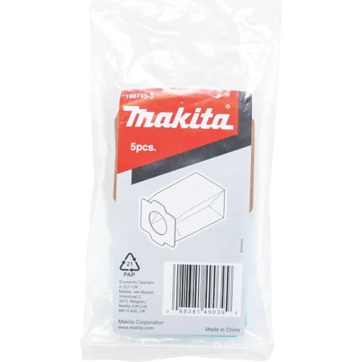 Makita 198745-3 Papierfilter-Set für CL104, CL108 und DCL182, 5 Stück – Bild 2