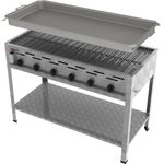 ChattenGlut Gasgrill ChattenGlut Gastrobräter 27kW mit Rost und Pfanne, Edelstahl, Made in Germany