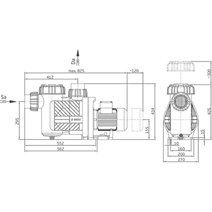 Speck Pumpen Filterpumpe Speck BADU Prime 20 230 Volt Poolpumpe, Fördermenge 20,0 m³/h, 230 V, Premium-Qualität – Bild 2