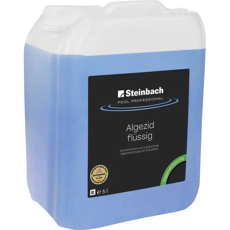 Steinbach Pool Professional Algezid Standard, 5 Liter Algenverhütung mit Klareffekt und Langzeitwirkung