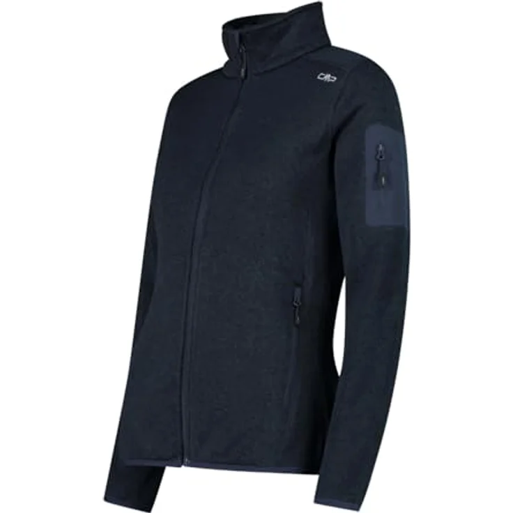 CMP Fleecejacke Stickerei, Melange Obermaterial, dunkelblau, Langarm – Bild 3