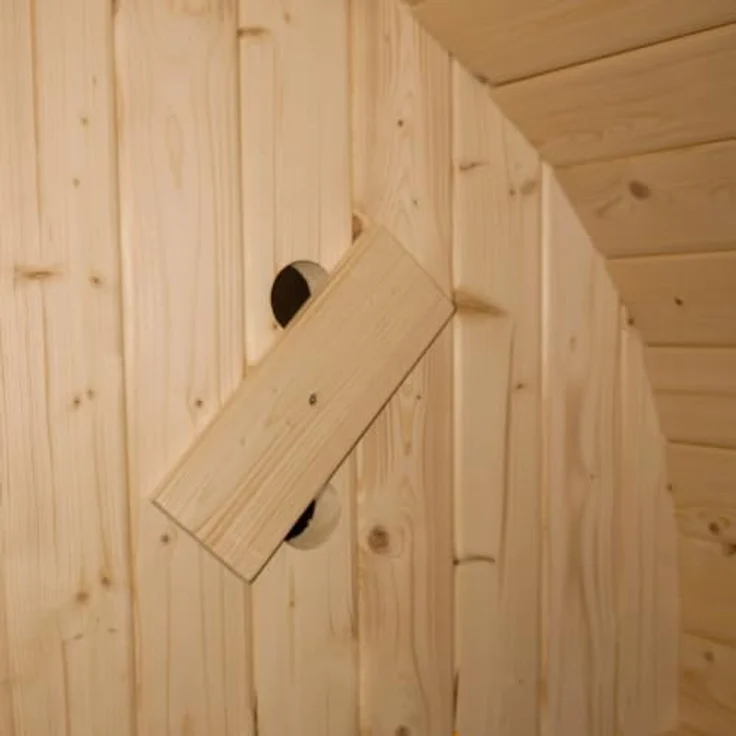 HOME DELUXE Sauna Outdoor Sauna CUBE DELUXE L - Größenauswahl, BxTxH: 220 x 194 x 185 cm, 38,00 mm, Fichtenholz, inkl. 8 kW Saunaofen & Saunazubehör - Gartensauna, Asphaltdach, Sicherheitsglas – Bild 10