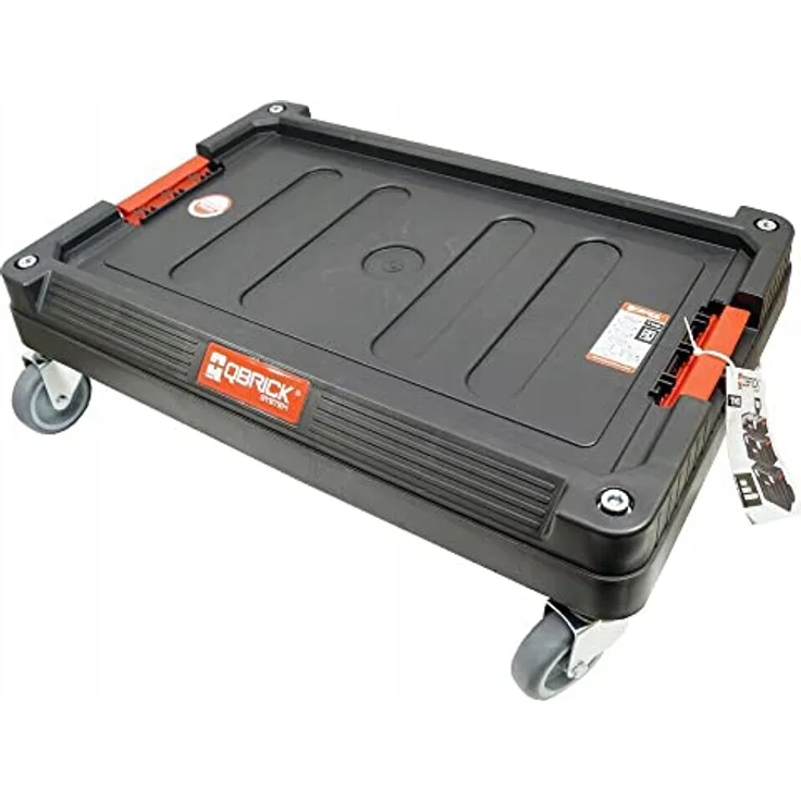 Qbrick SYSTEMS TWO Transportwagen, Transportplattform 595 x 395 x 175 mm, max. Tragkraft 100 kg, schwarz