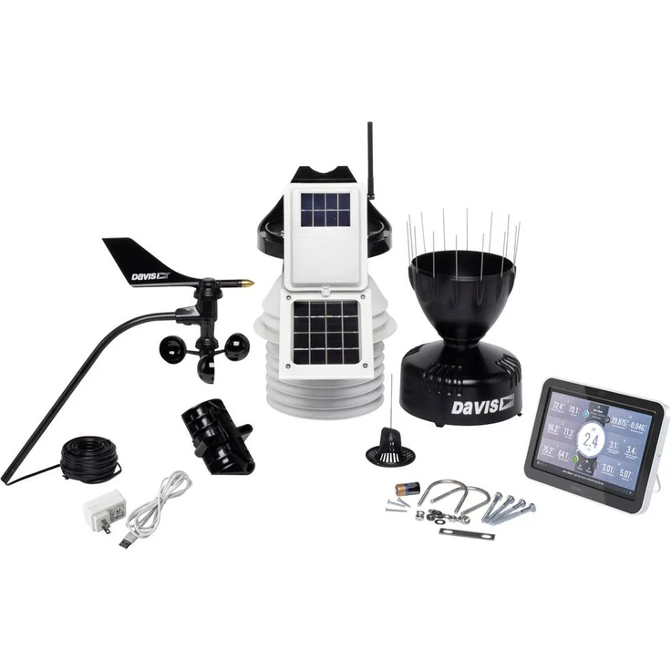 Davis Instruments VANTAGE PRO2 active, Funk-Wetterstation mit Console, max. 80 Sensoren, präzise Wetterdatenerfassung