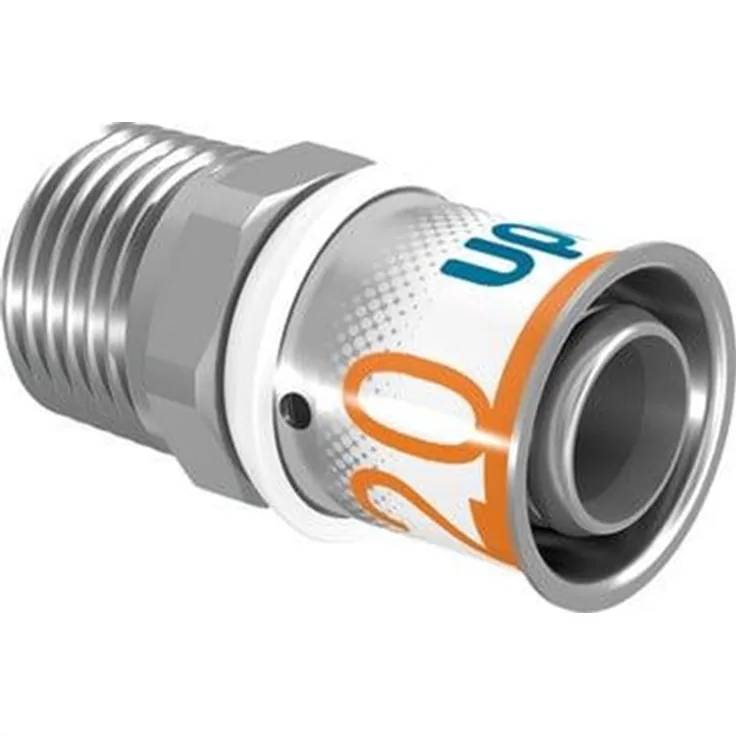 Uponor s-press plus Adapter, Außengewinde 20 mm x 12 mm für Sanitärarmaturen
