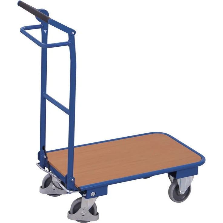 CORDES Transportwagen VARIOfit Klappbügelwagen mit Totmannbremse, RAL 5010 enzianblau, Traglast 150 kg