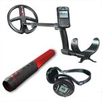 XP Metalldetektor DEUS 2 II 22 FMF RC WS6 Komplettset, inkl. Gratis XP Mi6 Pinpointer - Drahtloser Multifrequenz-Metalldetektor mit FMF Technologie - Schwarz