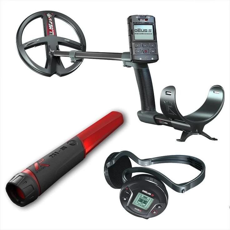 XP Metalldetektor DEUS 2 II 22 FMF RC WS6 Komplettset, inkl. Gratis XP Mi6 Pinpointer - Drahtloser Multifrequenz-Metalldetektor mit FMF Technologie - Schwarz – Bild 1