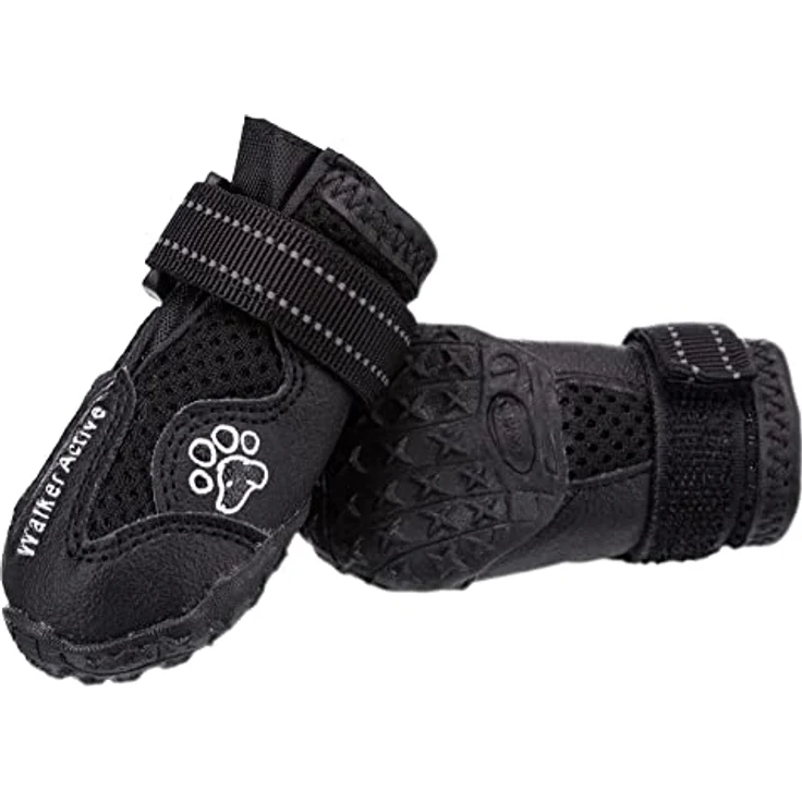 Trixie Pfotenschutz Walker Active 2 Stück schwarz M-L – Bild 2