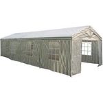 Trend Line Pavillon-Ersatzdach TrendLine Ersatzdach Großraumzelt 4 x 10 m, grün-weiß, wasserabweisend, Sonnenschutz - Preisvergleich