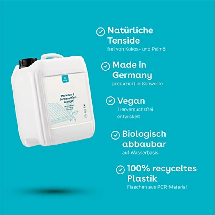 eco:fy Markisen und Sonnenschirm Reiniger Markisenreiniger Spray Schmutzentferner Fleckenentferner (2,5 Liter) – Bild 4