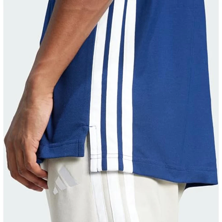 "adidas Sportswear Poloshirt ESSENTIALS 3-STREIFEN PIQUÉ POLOSHIRT, modisches Pikeematerial mit auffälligen 3-Streifen, Recyclingmaterialien, navy" – Bild 3
