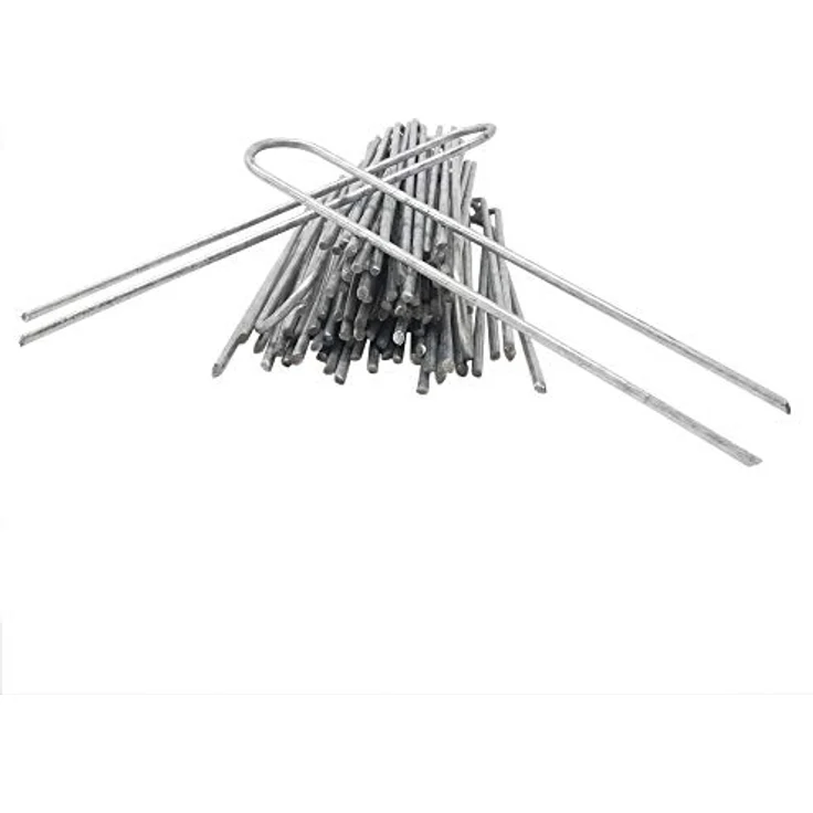 ToCi 50 Stück Erdanker 200 x 25 mm - Verzinkt, Stahldraht, Ø 3,8mm - Bodenanker zur Befestigung von Unkrautvlies, Folien, Schläuchen in harten Böden – Bild 4