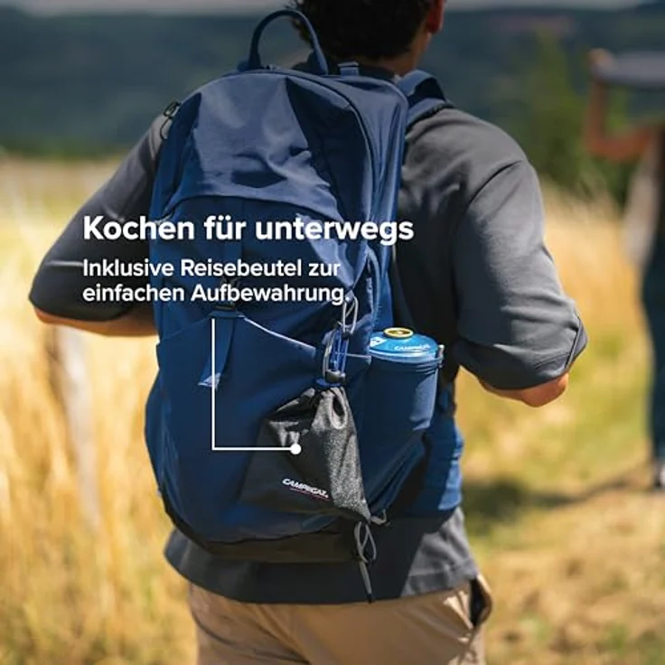 Campingaz Campingkocher Twister Connect, Gaskocher mit 2,9 kW Leistung und transportabler Tragetasche, blau-silber – Bild 4