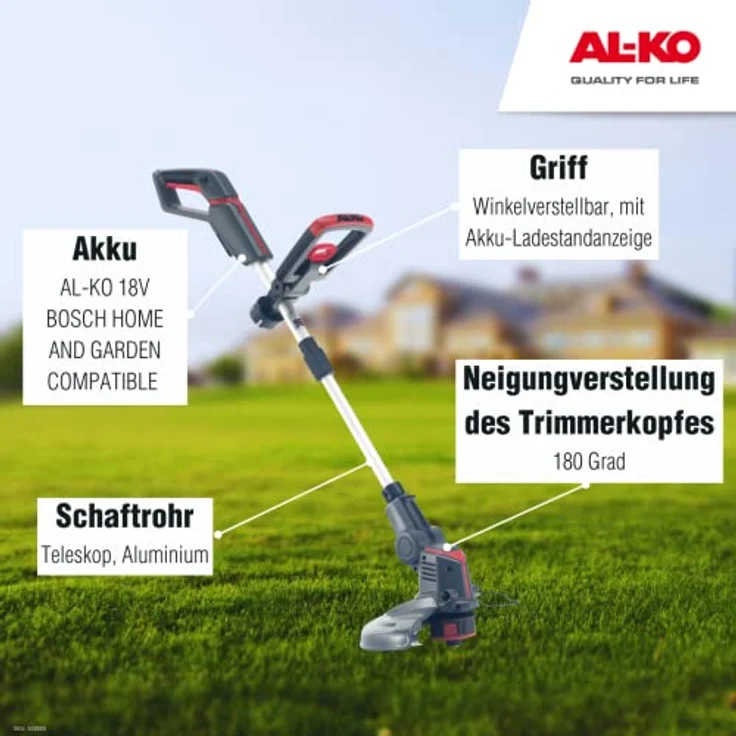 AL-KO Akku-Rasentrimmer GT 1825 inklusive Ersatzfadenspule - BOSCH HOME AND GARDEN COMPATIBLE – Bild 2