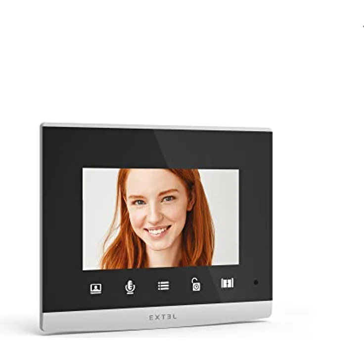 Extel COMPACT Video-Türsprechanlage, 2 Draht, 11 cm Touch-Monitor, Aluminiumgehäuse, Schwarz – Bild 9