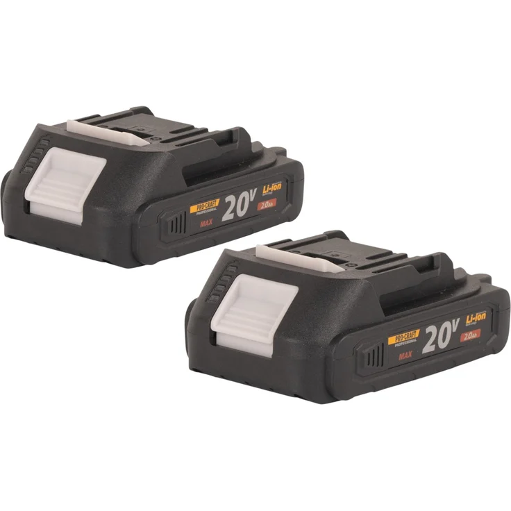 Procraft 2x 20/2A Akku 20 V 2 Ah / 2000 mAh Li-ion, Werkzeugakku mit Ladegerät