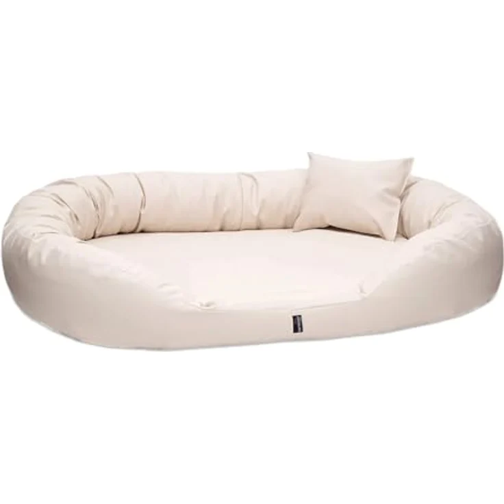 tierlando Orthopädisches Hundebett Sammy - Robuster Polyester - Gr. L - XXXXL Hundesofa Hundekörbchen - Gr. XXL 140 cm - Creme – Bild 2