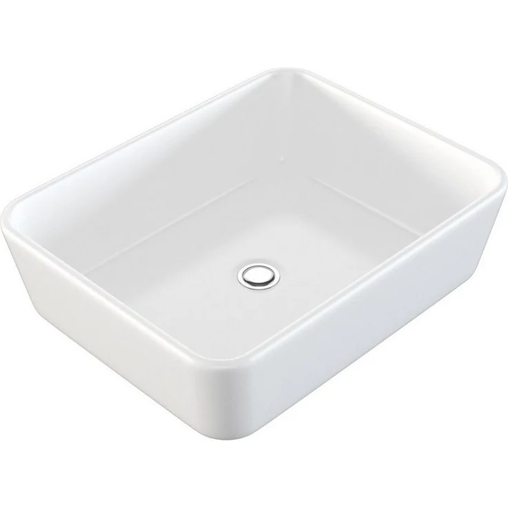 NEG Aufsatzwaschbecken NEG Aufsatz-Waschbecken Uno32A (eckig) (32A) Weiß mit Nanobeschichtung und Lotus-Effekt – Bild 1