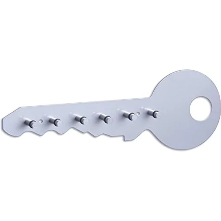 Schlüsselbord Schlüsselbrett Schlüsselhalter Schlüsselleiste Schlüssel mit Haken Grau – Bild 2