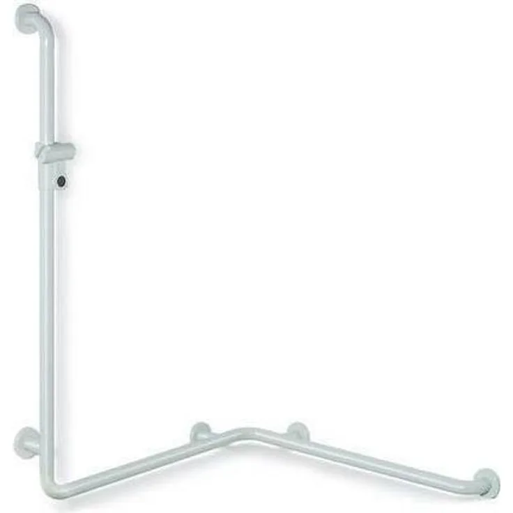 HEWI 801.35.240 84 Dusch-Wannenhalter mit vertikalen/ horizontalen Stangen, 1250 mm, schwarz