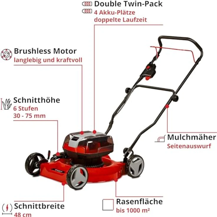 Einhell Akku-Rasenmäher GE-CM 36-48 Li M-Solo, ohne Akku und Ladegerät - 3413054 – Bild 3