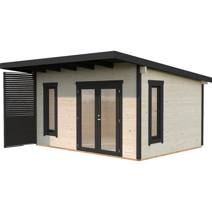 Palmako Gartenhaus Grace, modernes Leimholz Gartenhaus, 14,5 m², BxT: 483x497 cm, inklusive 28 mm Fußboden