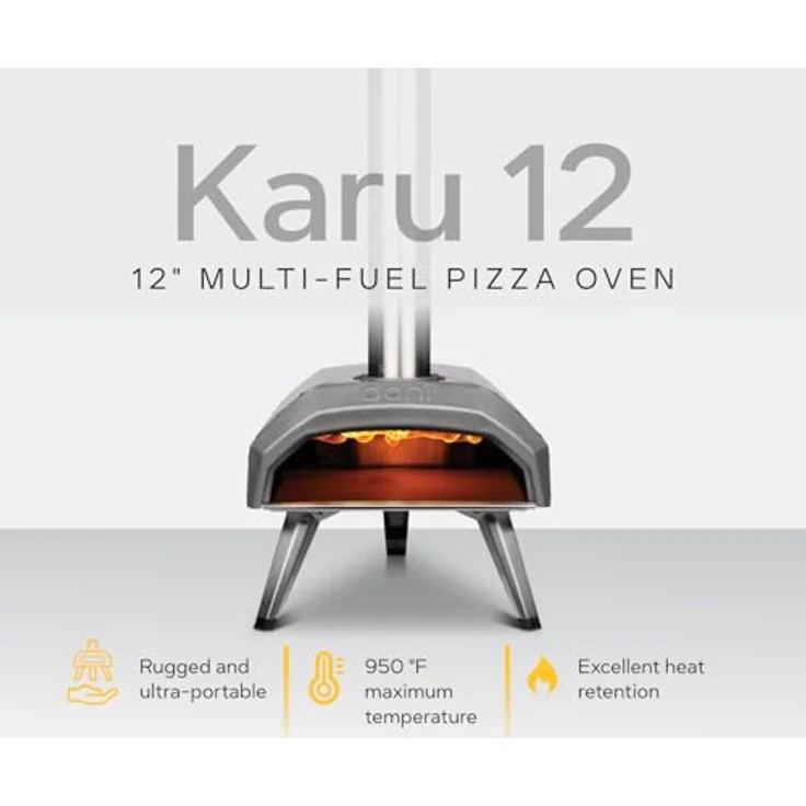 Ooni Pizzaofen Karu 12 UU-P29400 Outdoor, silber – Bild 2