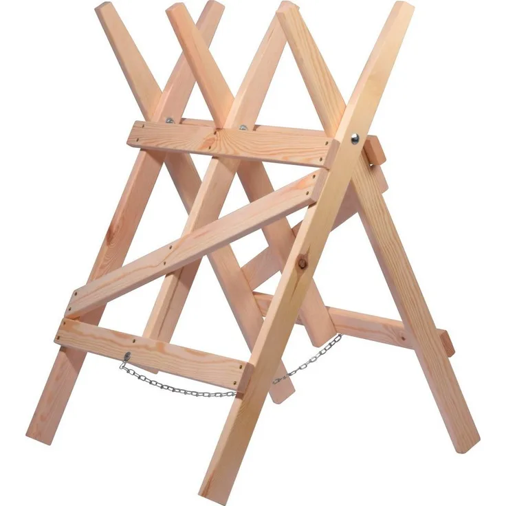 dobar Sägebock, klappbare Sägehilfe, max. Belastbarkeit 100 kg, aus Holz