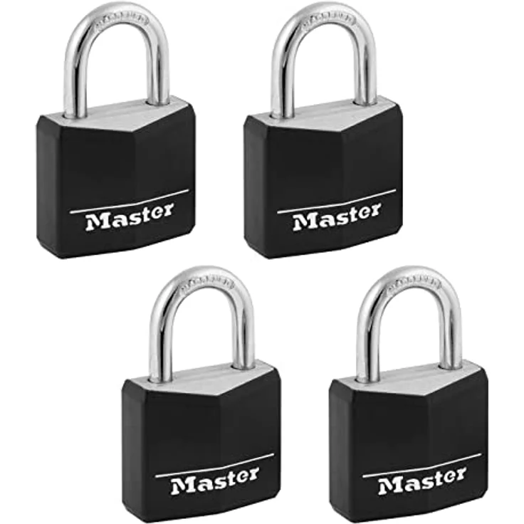 Master Lock 131q 1–3/40,6 cm breit wetterfest massivem Korpus Vorhängeschloss; 4 Pack – Bild 1