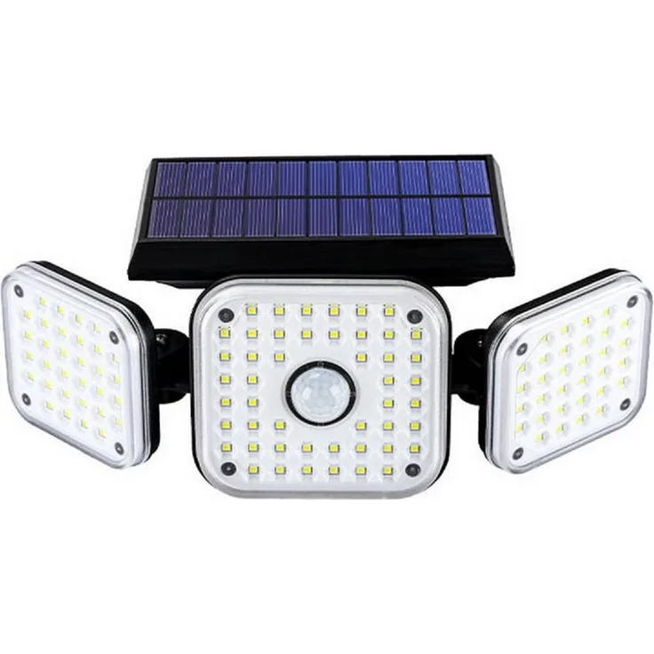 Superfire FF13-C Bewegungsmelder Solarlampe, Schwarz, 3 Beleuchtungsmodi, 300 lm, Wasserfest nach IP54, 12 Stunden Betriebsdauer, Solarpanel - Preisvergleich