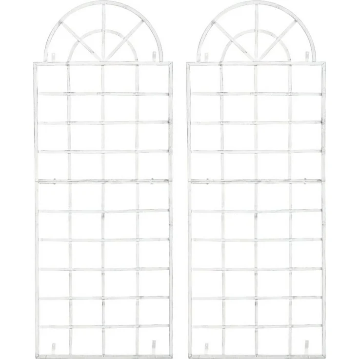 CLP Rankhilfe Viva, 2 St., 2er Set, aus Eisen zur Wandbefestigung, antike Patina, 180 cm x 70 cm, handgefertigt – Bild 1