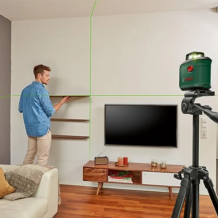 BOSCH Kreuzlinienlaser AdvancedLevel 360 Set, präziser Baulaser mit Stativ, Arbeitsbereich 24 m, Genauigkeit ± 0,4 mm/m, selbstnivellierend – Bild 7