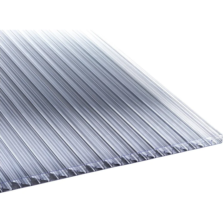 TETZNER & JENTZSCH TEJEPOLY Polycarbonat S5P, glasklare Stegplatte, 980 x 4500 mm, 16 mm dick, hohe Schlagzähigkeit und Witterungsbeständigkeit
