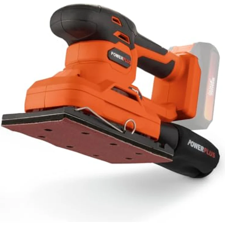 POWERPLUS Powerplus Dual Power Akku-Schwingschleifer POWDP50300, 20V Schleifmaschine für große Flächen mit 24000 min-1, Papiergröße 187x90mm, ohne Akku & Ladegerät – Bild 1