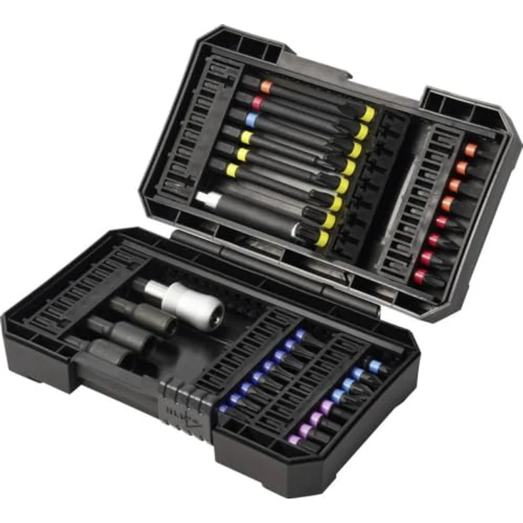 TOOLCRAFT TO-10911219 Bit-Set 43-teilig, farbcodierte Bits mit 25 mm ...