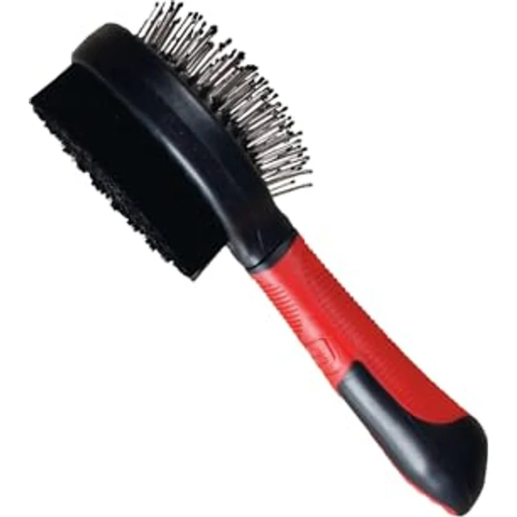 Karlie Cepillo Con Cerdas & Púas para Perros, Tierfellpflegebürste für kurzes bis langes Fell mit ergonomischem Anti-Rutsch Griff – Bild 2