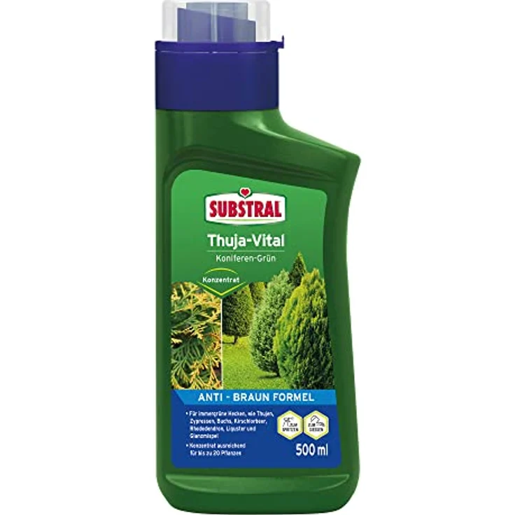 Substral Thuja-Vital, Spezial-Dünger zum Spritzen und Gießen für Thujen, Zypressen, Buchs, Kirschlorbeer, o.ä., 500 ml – Bild 1