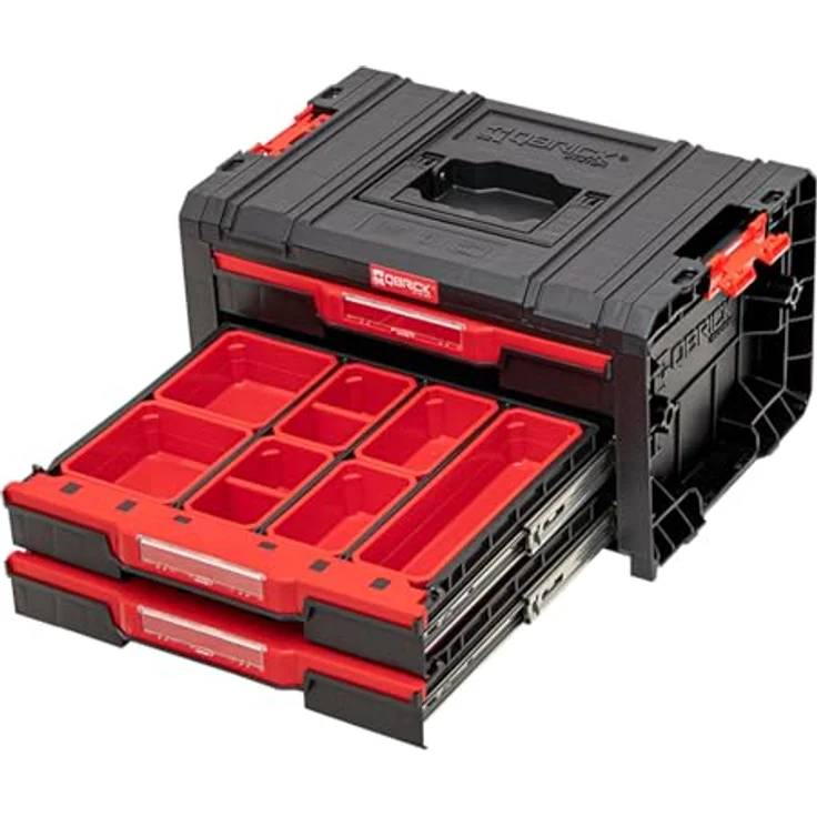 Qbrick PRO Drawer 3 Toolbox 2.0 Expert, stapelbarer Werkzeugkoffer mit 3 Schubläden, 13,5 l Kapazität, IP54, modular mit verstellbaren Trennwänden – Bild 4