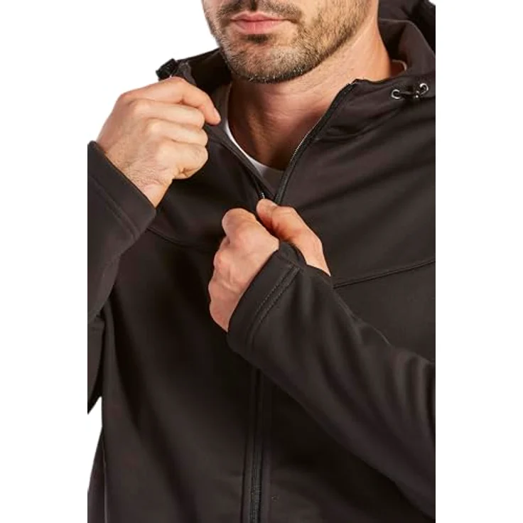 Erima Softshelljacke Herren Softshelljacke Performance, wind- und wasserabweisend, schwarz – Bild 6