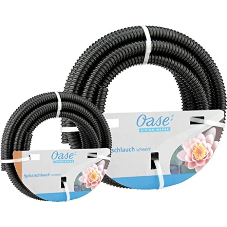 OASE Spiralschlauch schwarz, Teichfilter, 1 1/2 Zoll, 10 m, temperaturbeständig von -15°C bis +50°C, 1 bar Druck