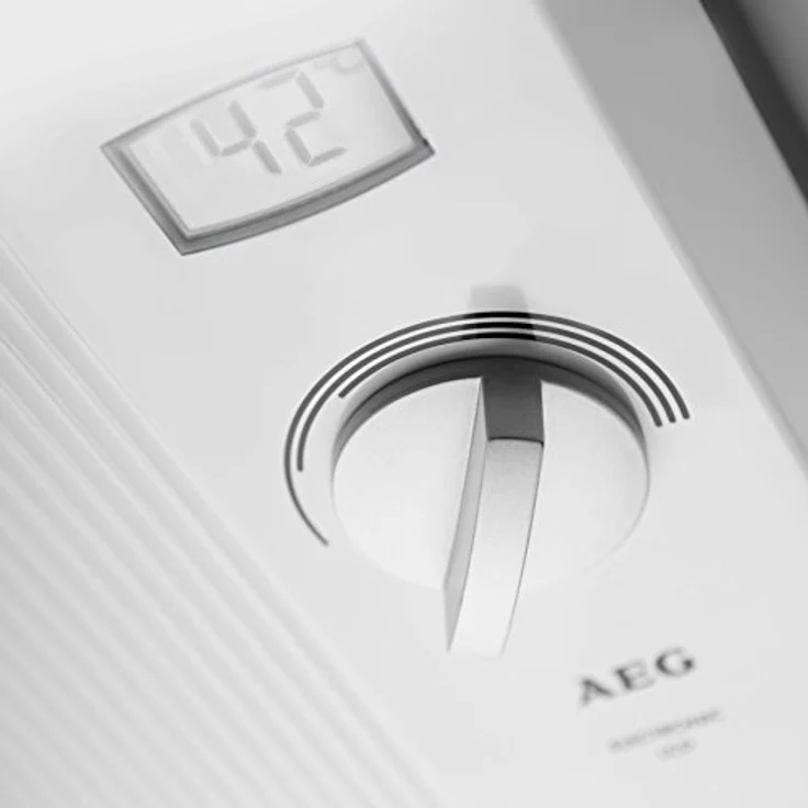 AEG Durchlauferhitzer DDLE LCD 18/21/24 kW, elektronisch regulierbar mit gradgenauer Temperaturwahl und LC-Display, 400V, VDE geprüft – Bild 2