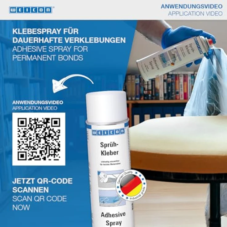 WEICON Sprühkleber, Universalkleber für leichte Materialien, Transparent, 500 ml - Preisvergleich – Bild 6