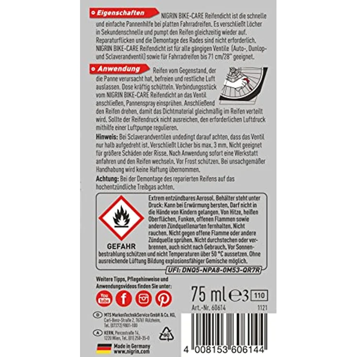 NIGRIN 60614 Reifen-Dicht 75ml – Bild 4