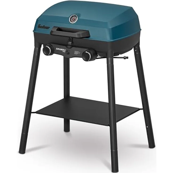 Enders Camping Gasgrill Explorer II Pro, 2 Edelstahlbrenner, Grill-Thermometer, Kochen- und Backen-Funktion, Aluguss-Grillwanne, Modell #2108 – Bild 1
