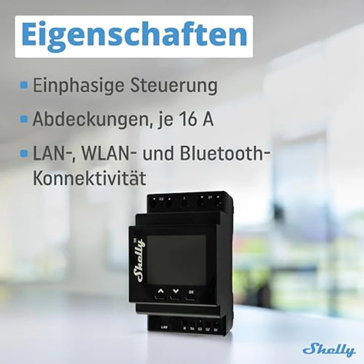 Shelly Pro Dual Cover/Shutter PM, 2-Kanal DIN-Schienen Smart Jalousien Controller, LAN & WLAN, 16 A, Leistungsmessung, Alexa & Google Home kompatibel – Bild 3