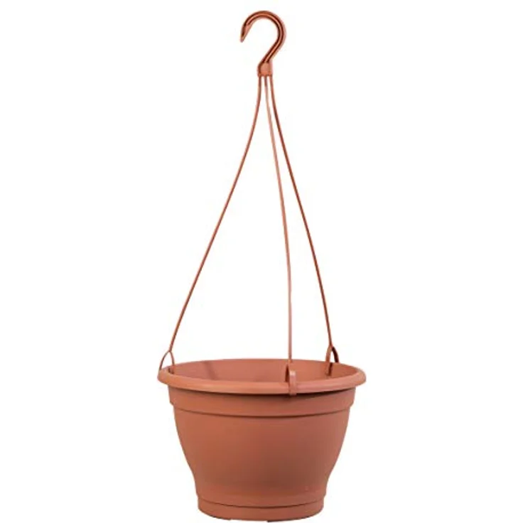 greemotion Blumenampel Lea, Kunststoff-Hängeblumentopf in Terrakotta, Ø 25 cm – Bild 2