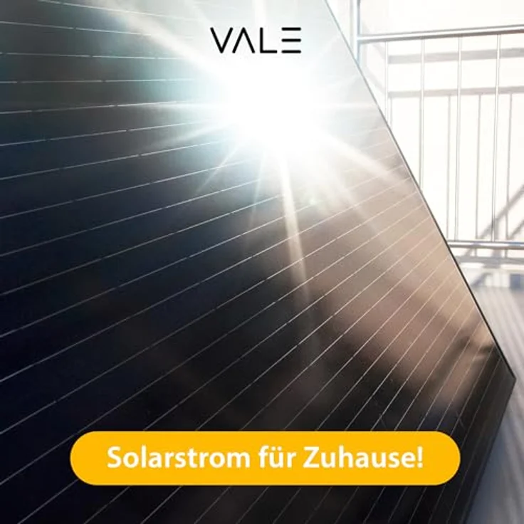 VALE Balkonkraftwerk 800 Wp Full Black, flexibles Solarpanel Set mit EcoFlow Stream Wechselrichter, 4x 200 W, 5m AC-Kabel – Bild 2